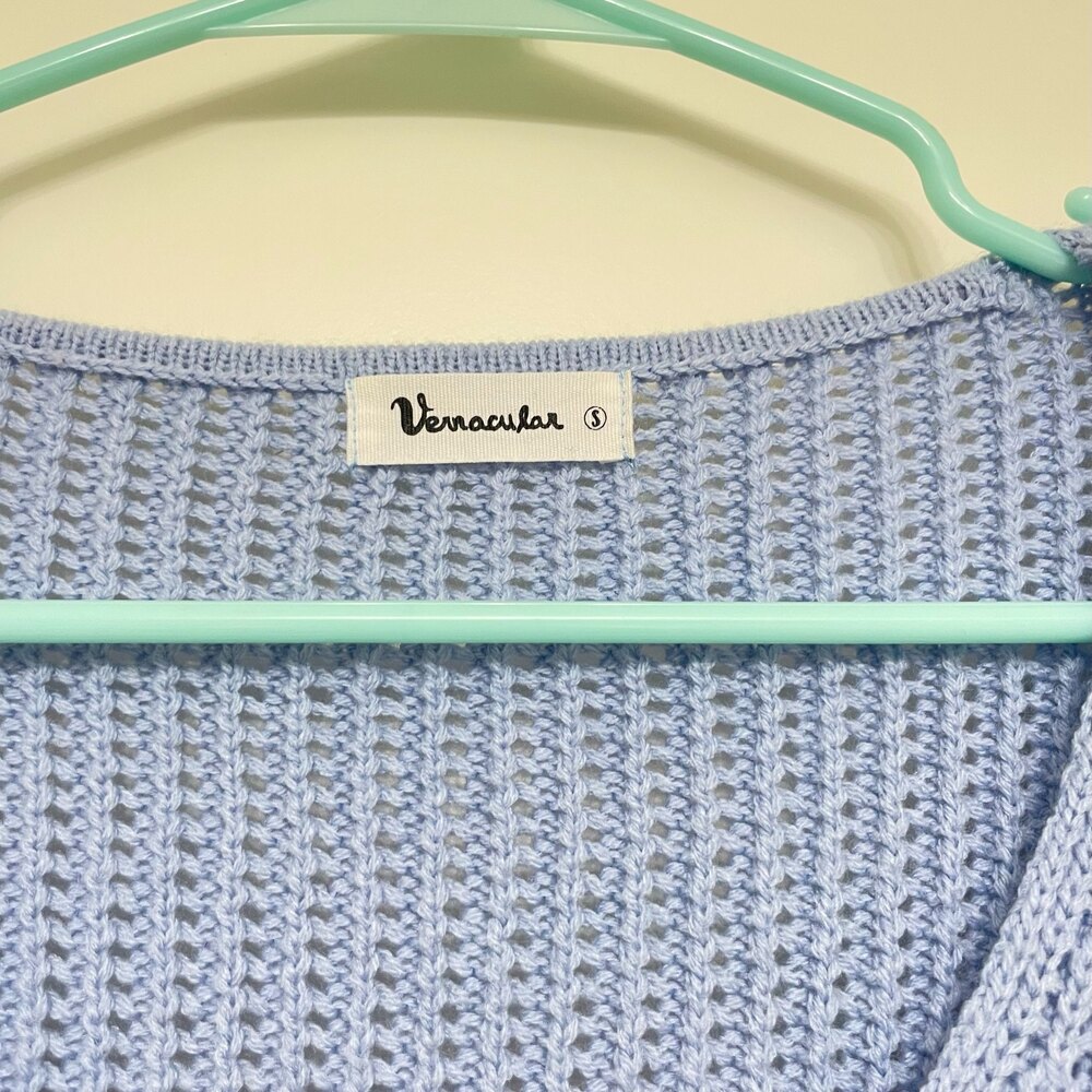 Vernacular Blue Loose Knit Oversized Sweater - Picture 3 of 3